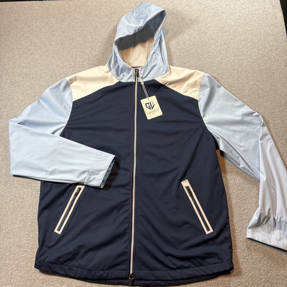 Graham Luxe Maverick Full Zip Hybrid Jacket Men's XL Powder Blue/Blue Depths NEW
